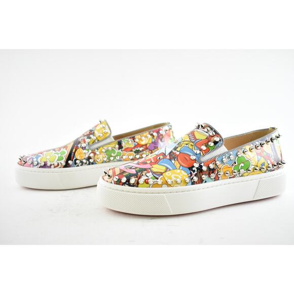 Christian Louboutin Super Pik Boat Flat Patent Loubi Low Top Slip On Sneaker 36 - Picture 9 of 12